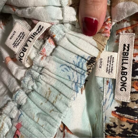 Billabong Hana Koa Beach surfer short sleeve button shirt & pants set NEW SMALL - Picture 9 of 12